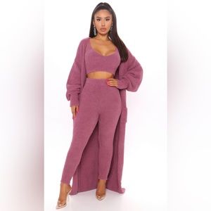 Fashion Nova Lounge Mauve Cardigan - S